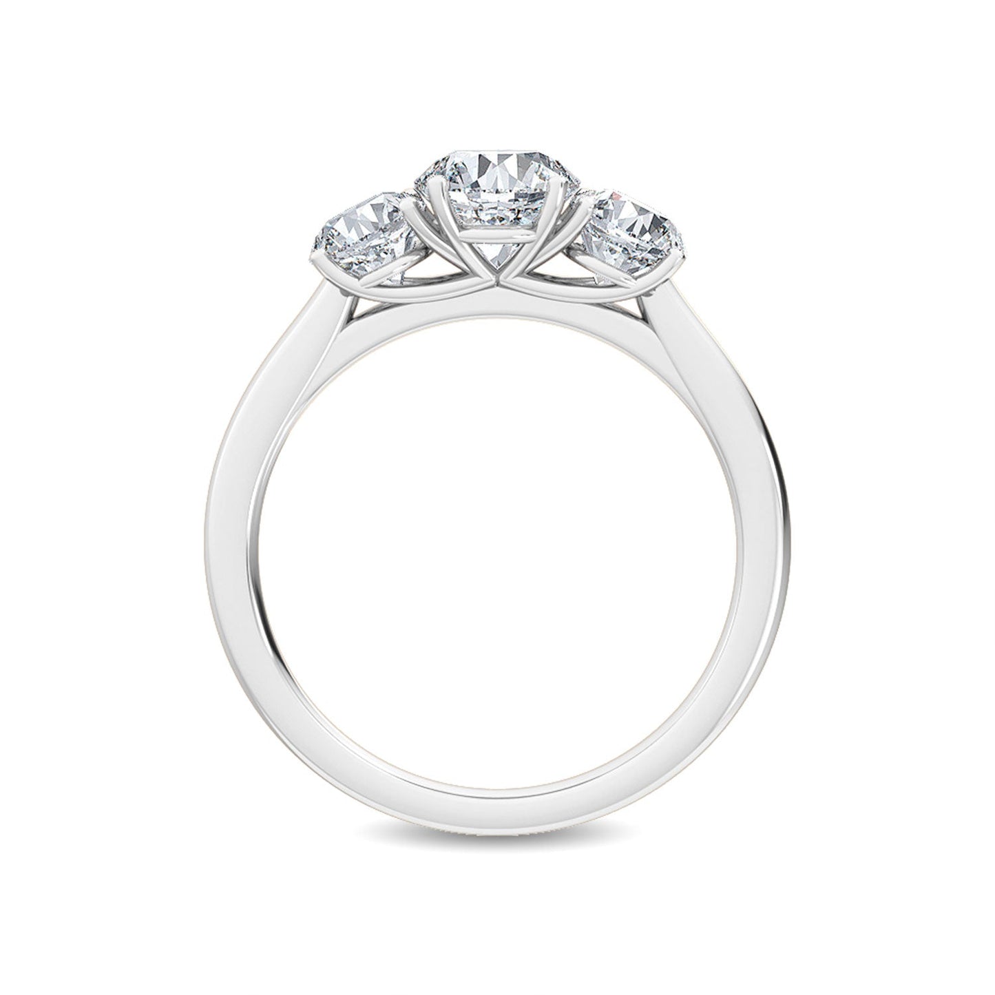 ISADORA JEWELLERY Three Stone Lab Grown Diamond Ring featuring a total diamond weight of 1.00ct in stunning 14ct White Gold