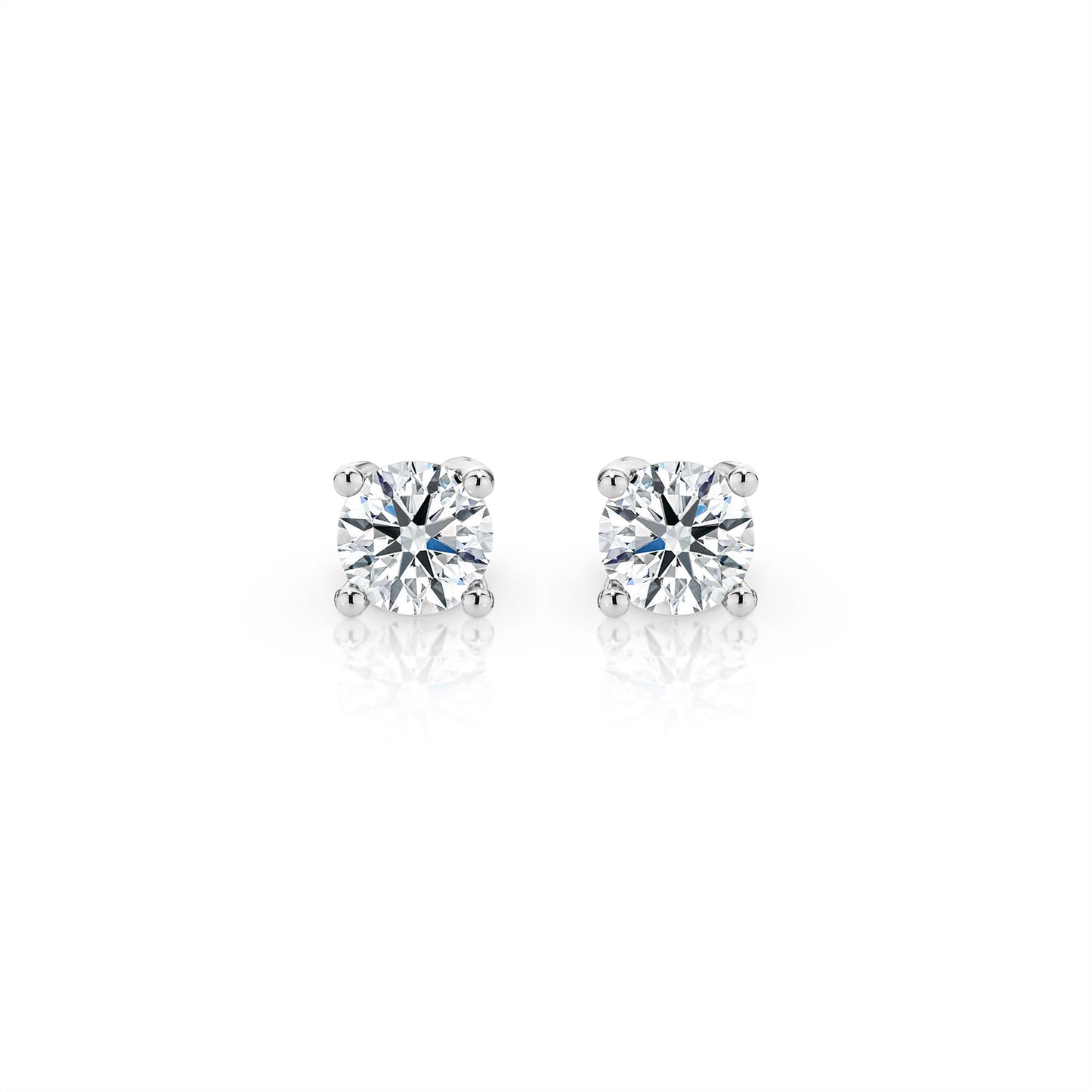 ISADORA JEWELLERY Brilliant-Cut Natural Diamonds 9ct White Gold Stud Earrings (TDW=0.14ct)