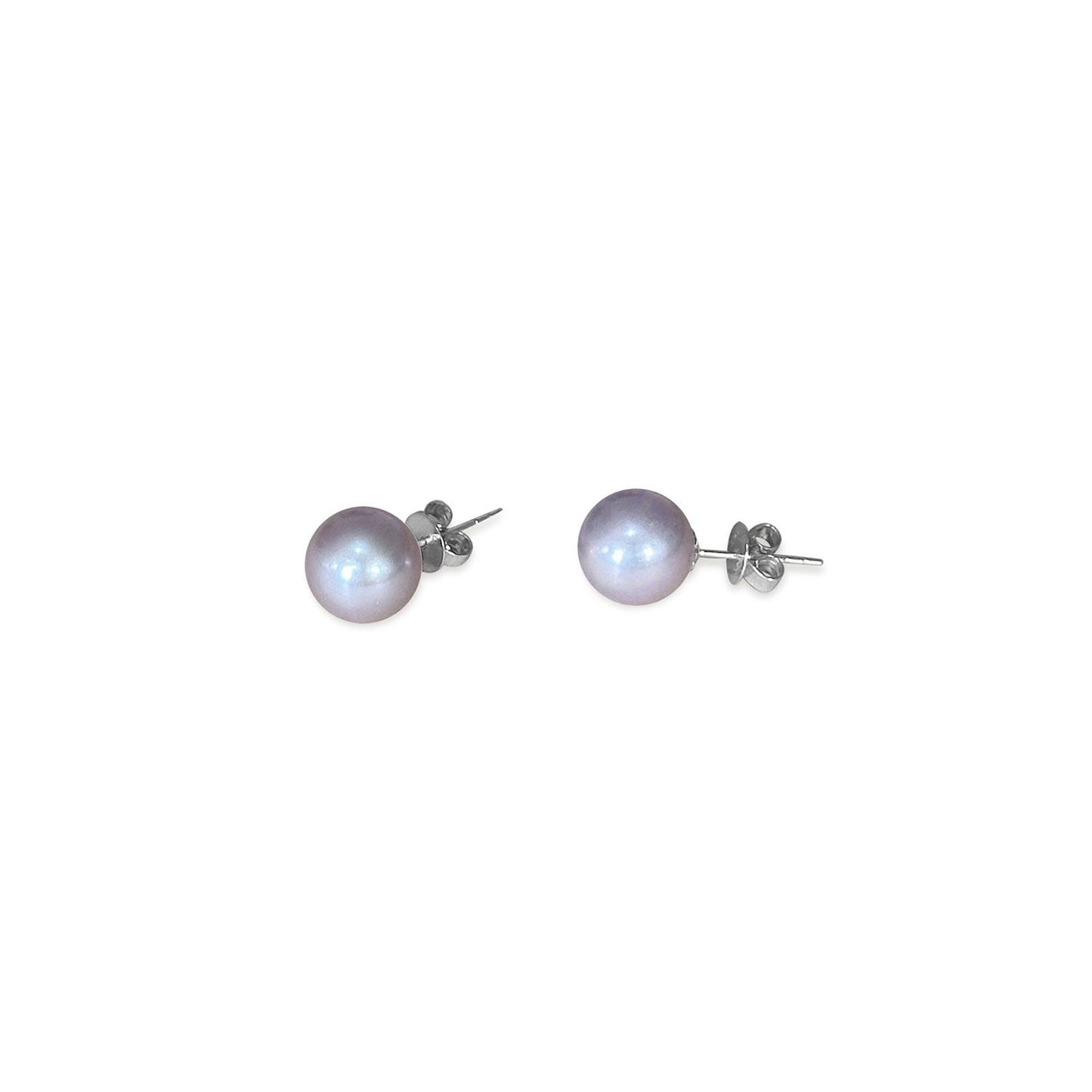 ISADORA JEWELLERY Mauve Freshwater 6-6.5mm Pearl Stud Sterling Silver Earrings
