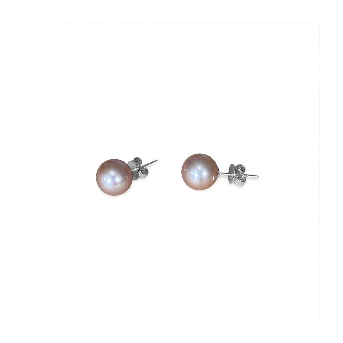ISADORA JEWELLERY Pink Freshwater 6-6.5mm Pearl Stud Sterling Silver Earrings