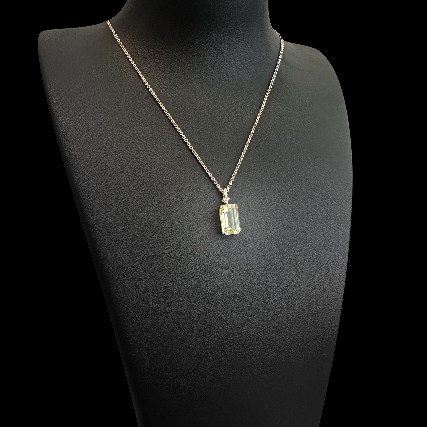 ISADORA JEWELLERY 18ct Rose Gold Amethyst & Diamond Pendant