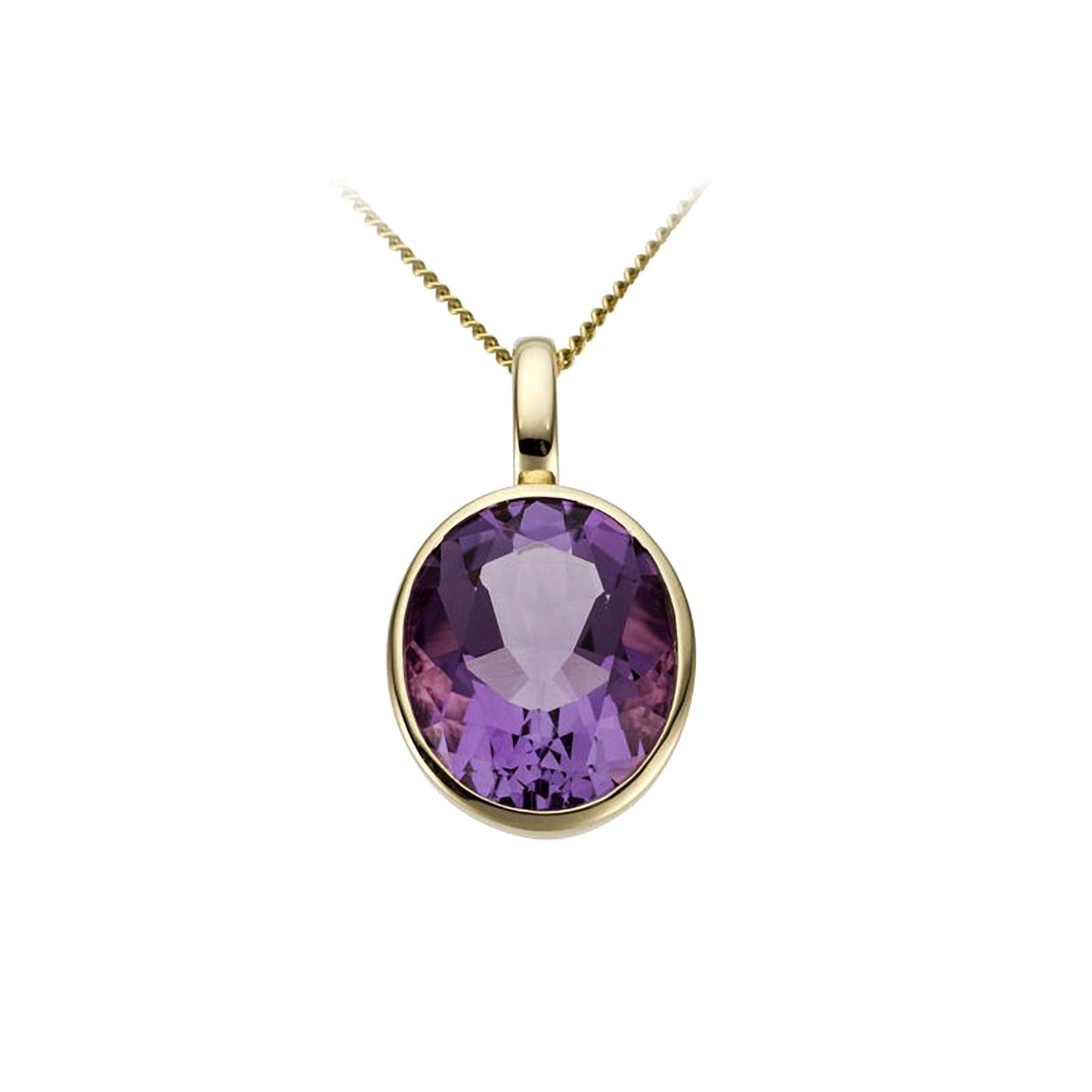 ISADORA JEWELLERY 9ct Rose Gold Amethyst Pendant with 9ct Rose Gold Neckchain