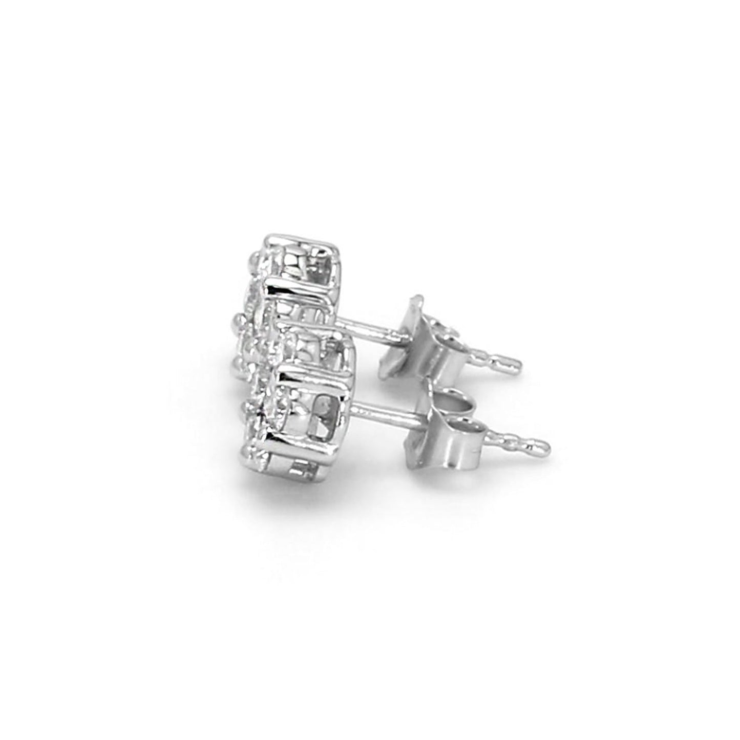 ISADORA JEWELLERY Lab Grown Diamond Cluster Earrings set in 14ct White Gold