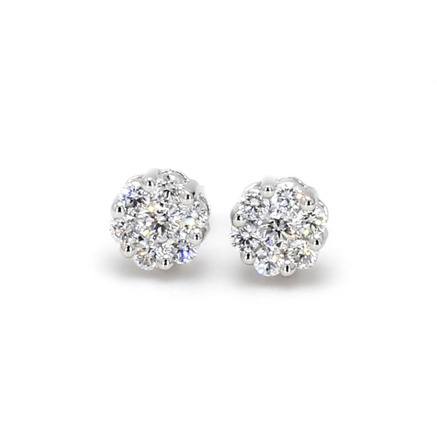 ISADORA JEWELLERY Lab Grown Diamond Cluster Earrings set in 14ct White Gold