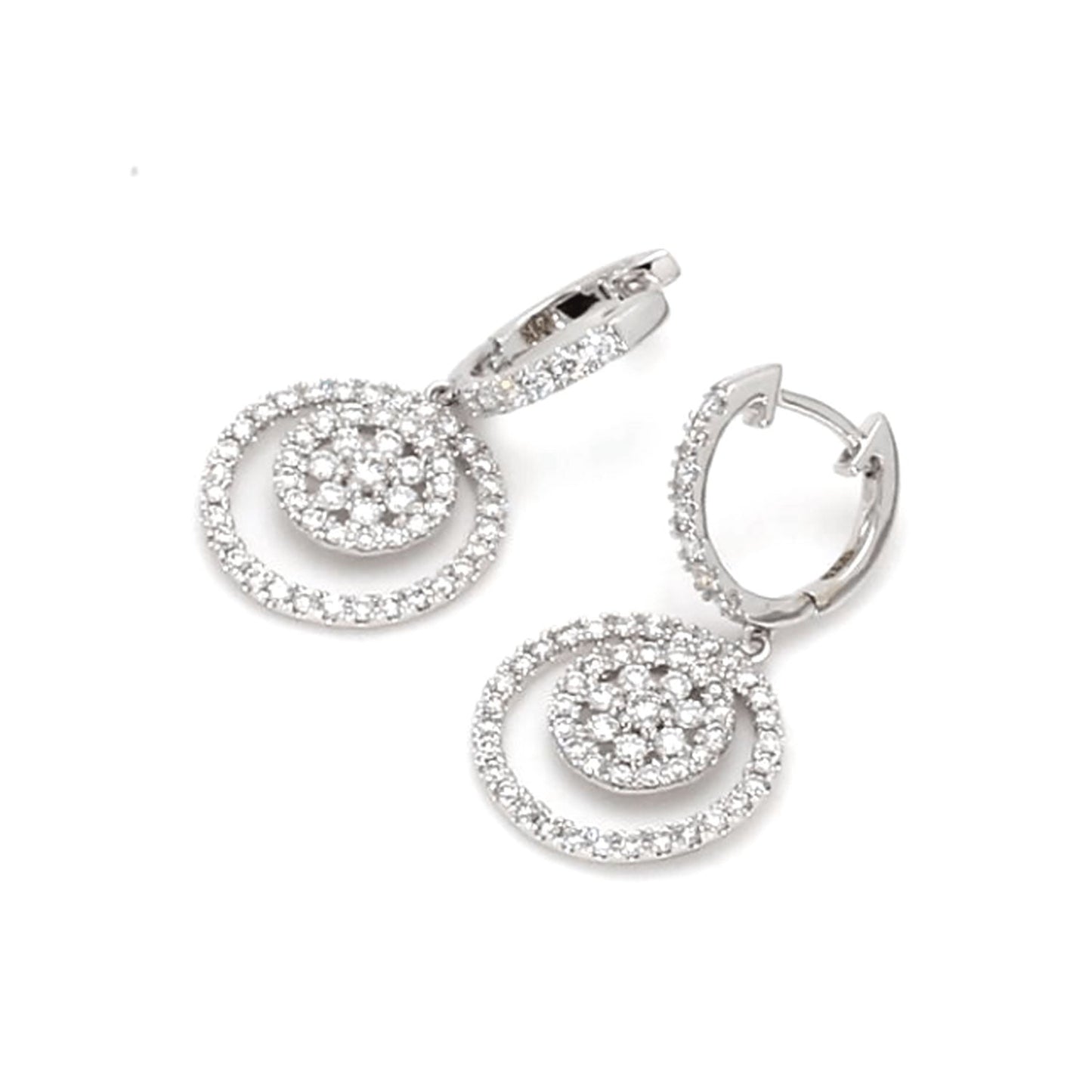 ISADORA JEWELLERY Lab Grown Diamond Drop Cluster Earrings in 14ct White Gold