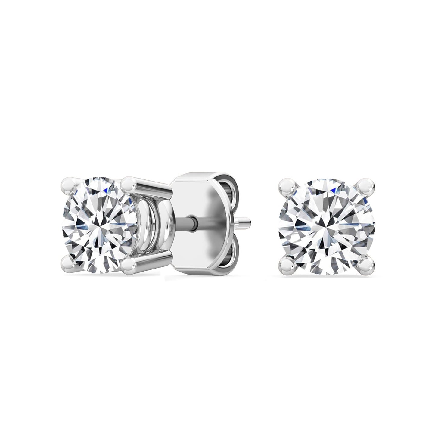 ISADORA JEWELLERY Lab Grown Diamond Stud Earrings in 14ct White Gold