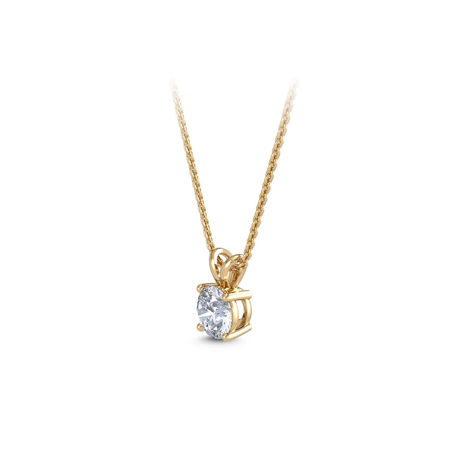 ISADORA JEWELLERY Lab-Grown Diamond Pendant by ISADORA JEWELLERY in 14K Yellow Gold featuring one diamond supplied on a 14ct Yellow Gold Chain (Total Diamond Weight 1.00ct)