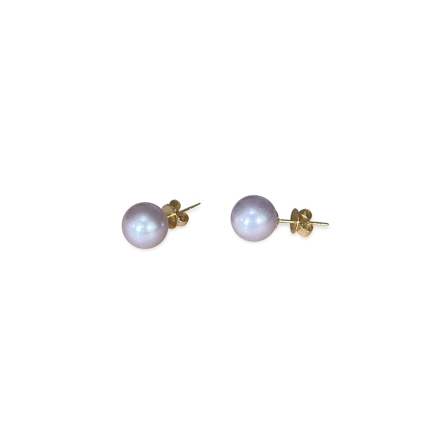ISADORA JEWELLERY Mauve Freshwater 6-6.5mm Pearl Stud Earrings with 14ct Gold Posts and Butterflies