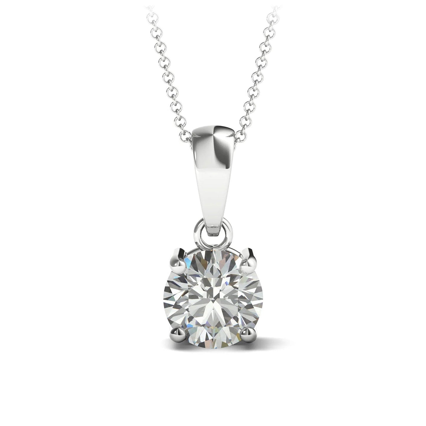 ISADORA JEWELLERY 18ct White Gold Natural Diamond Pendant (0.50ct) with 18ct Gold Chain