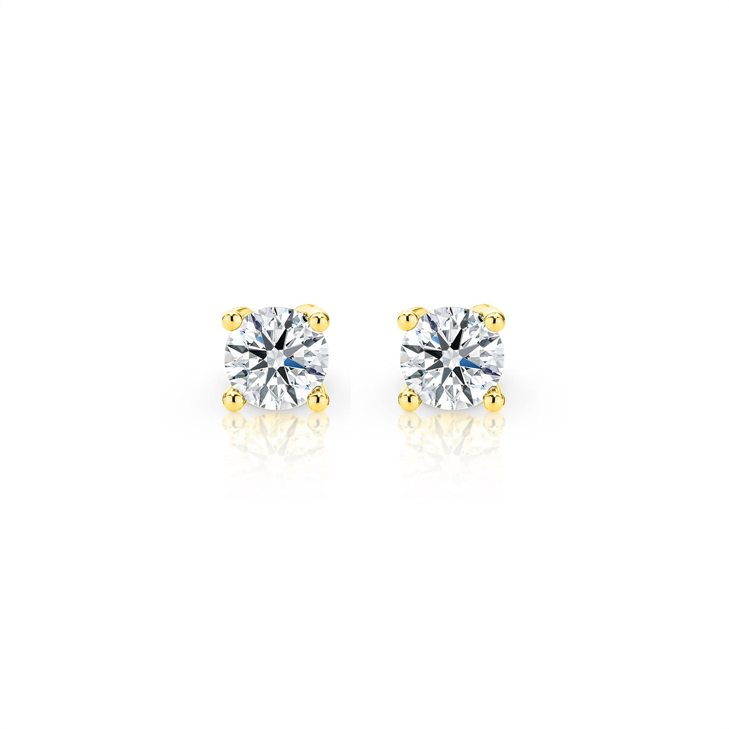 ISADORA JEWELLERY Brilliant-Cut Natural Diamonds 9ct Yellow Gold Stud Earrings (TDW=0.14ct)