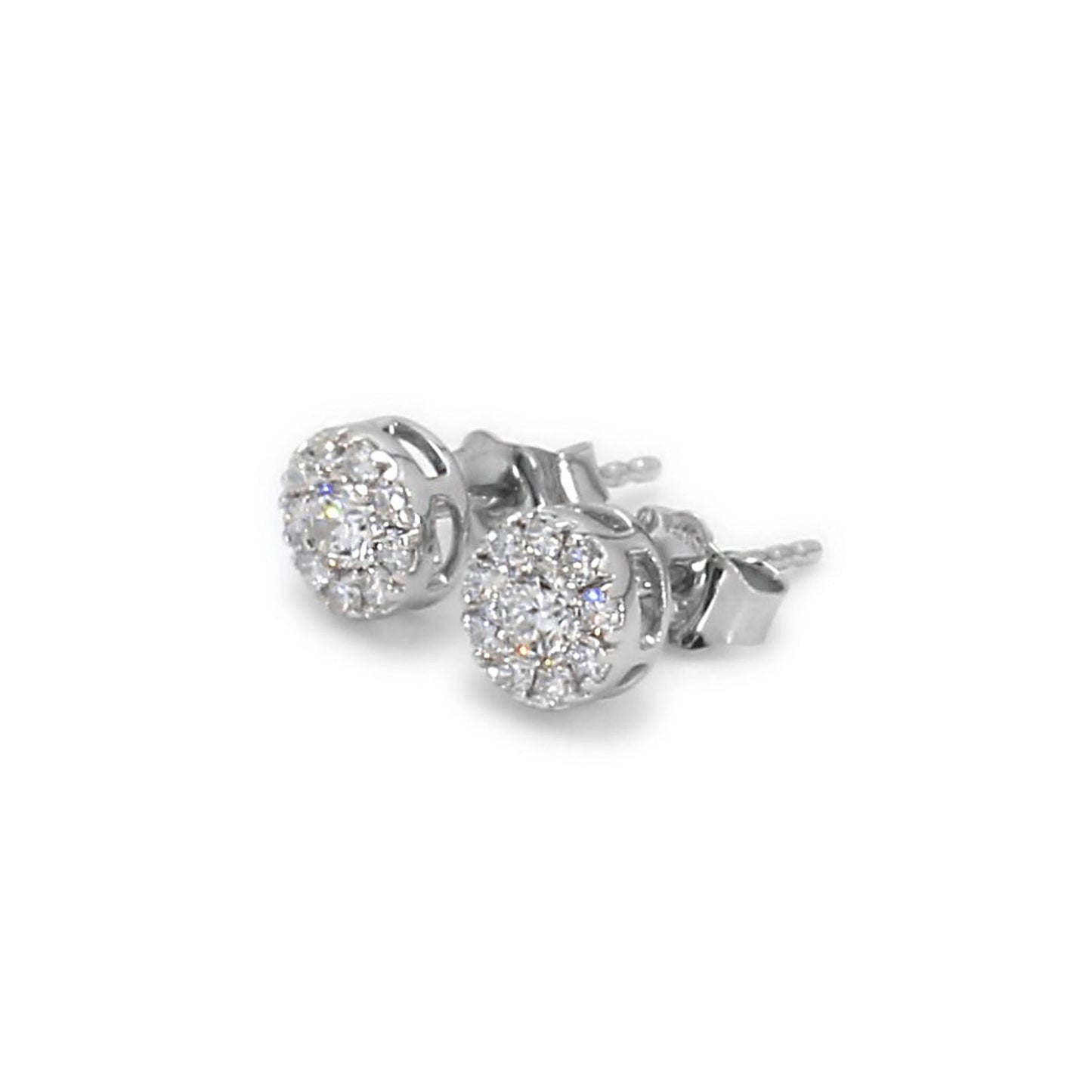 ISADORA JEWELLERY Lab Grown Diamond Cluster Earrings in 14ct White Gold