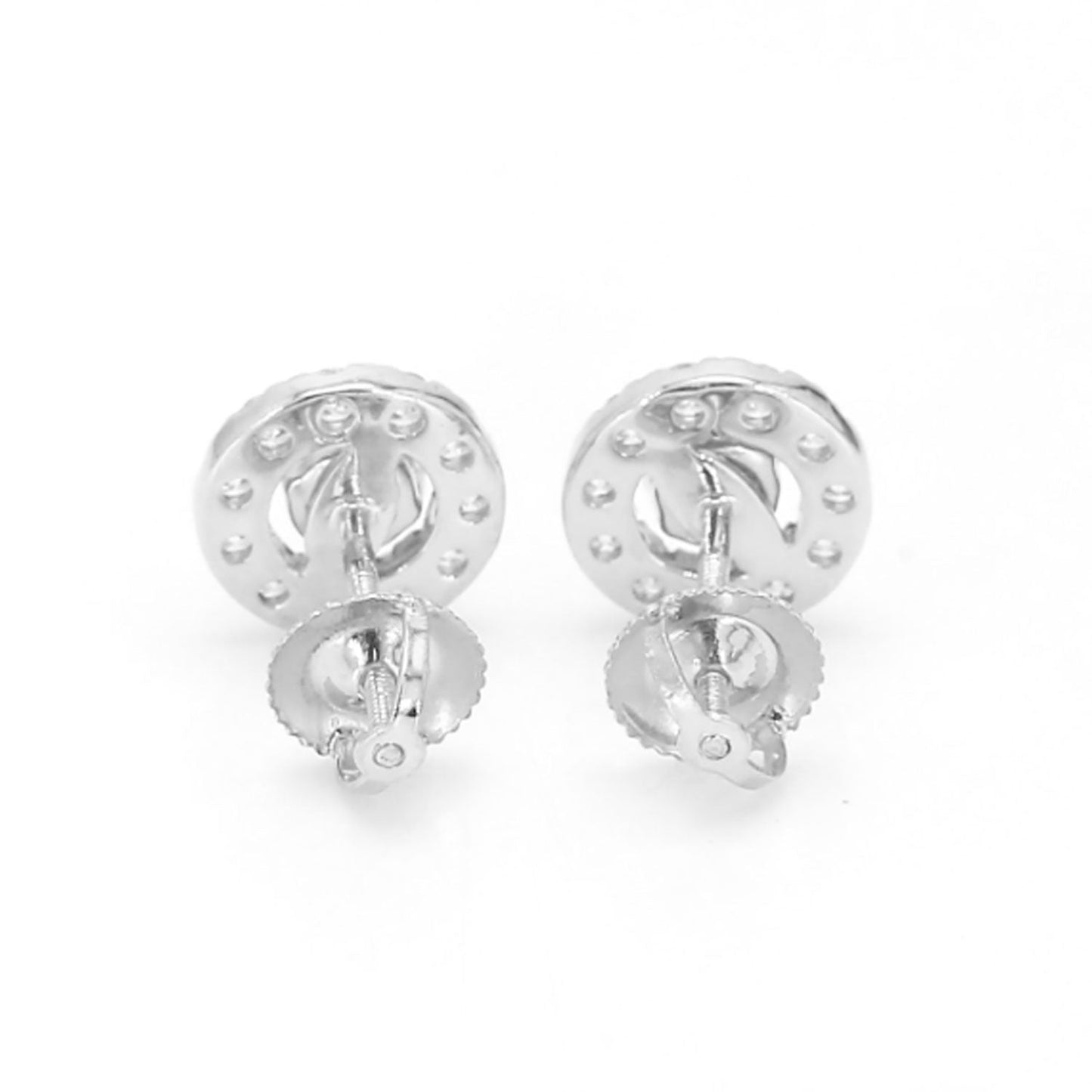 ISADORA JEWELLERY Lab Grown Diamond Halo Earrings in 14ct White Gold
