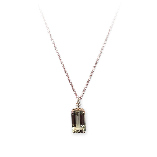 ISADORA JEWELLERY 18ct Rose Gold Amethyst & Diamond Pendant