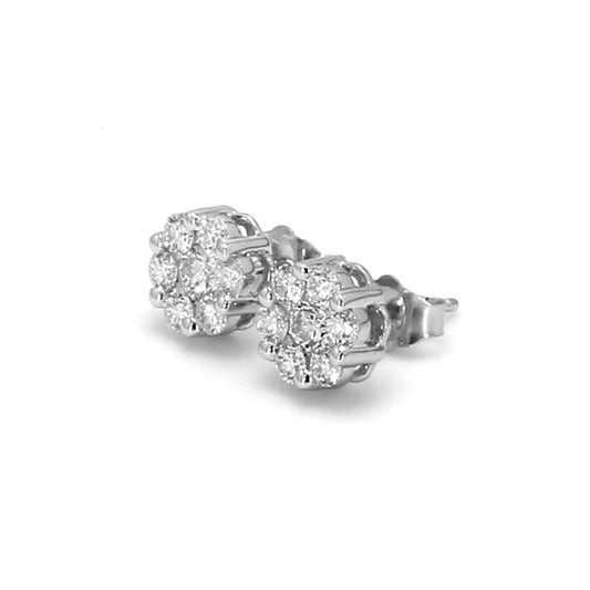 ISADORA JEWELLERY Lab Grown Diamond Cluster Earrings set in 14ct White Gold