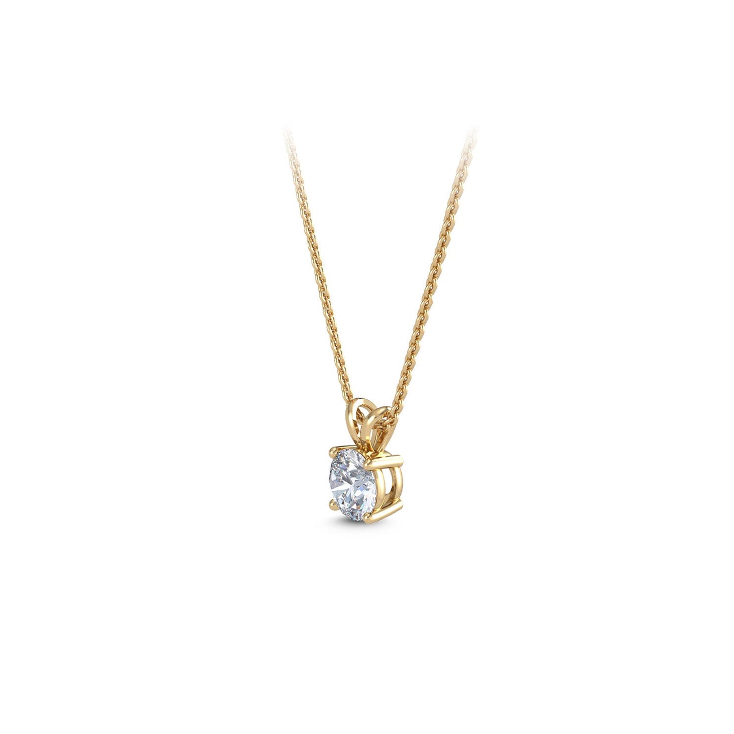 ISADORA JEWELLERY Lab-Grown Diamond Pendant in 14K Yellow Gold featuring one diamond supplied on a 14ct Yellow Gold Chain (Total Diamond Weight 0.70ct)