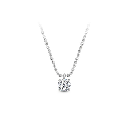 ISADORA JEWELLERY Lab-Grown Diamond Pendant in 14K White Gold featuring one diamond supplied on a 14ct White Gold Chain (Total Diamond Weight 0.50ct)