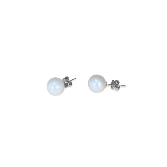 ISADORA JEWELLERY White Freshwater 6-6.5mm Pearl Stud Sterling Silver Earrings