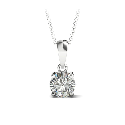 ISADORA JEWELLERY 18ct White Gold Natural Diamond Pendant (0.25ct) with 18ct Gold Chain