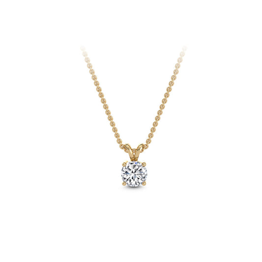 ISADORA JEWELLERY Lab-Grown Diamond Pendant in 14K Yellow Gold featuring one diamond supplied on a 14ct Yellow Gold Chain (Total Diamond Weight 0.70ct)
