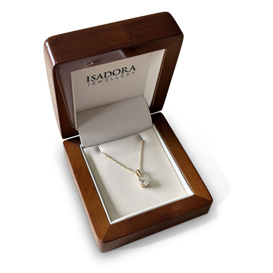 ISADORA JEWELLERY Lab-Grown Diamond Solitaire Pendant in 14ct Yellow Gold (Total Diamond Weight 0.60ct) with 14ct Yellow Gold Neckchain
