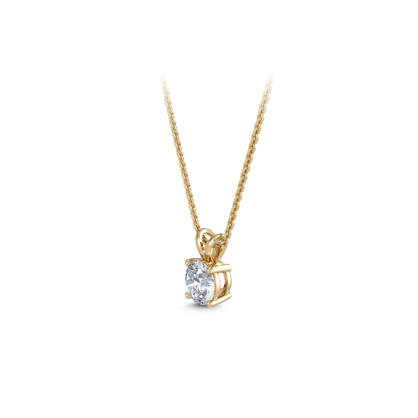 ISADORA JEWELLERY Lab-Grown Diamond Pendant 14K Yellow Gold featuring one diamond supplied on a 14ct Yellow Gold Chain (Total Diamond Weight 0.20ct)