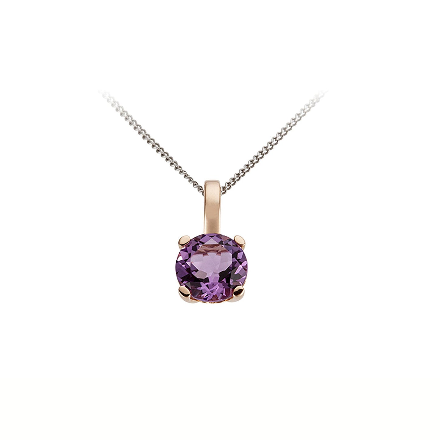 ISADORA JEWELLERY 9ct Yellow Gold Amethyst Pendant with 9ct Yellow Gold Neckchain
