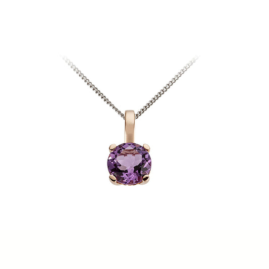 ISADORA JEWELLERY 9ct Yellow Gold Amethyst Pendant with 9ct Yellow Gold Neckchain