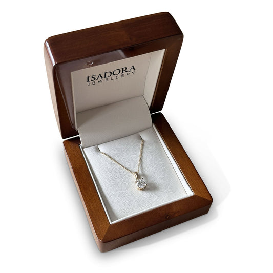 ISADORA JEWELLERY Lab-Grown Diamond Solitaire Pendant in 14ct Yellow Gold (Total Diamond Weight 0.80ct) with 14ct Yellow Gold Neckchain