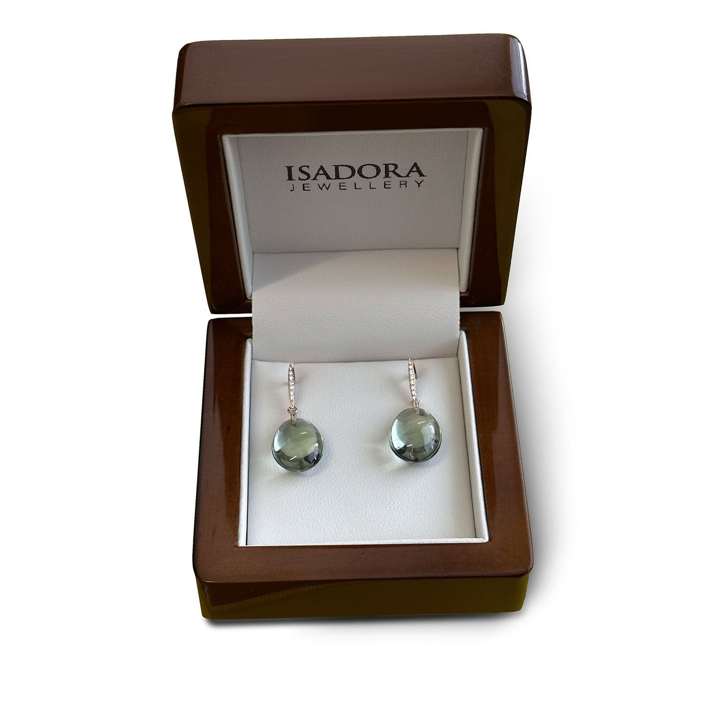 ISADORA JEWELLERY 18ct Rose Gold Amethyst and Diamond Earrings