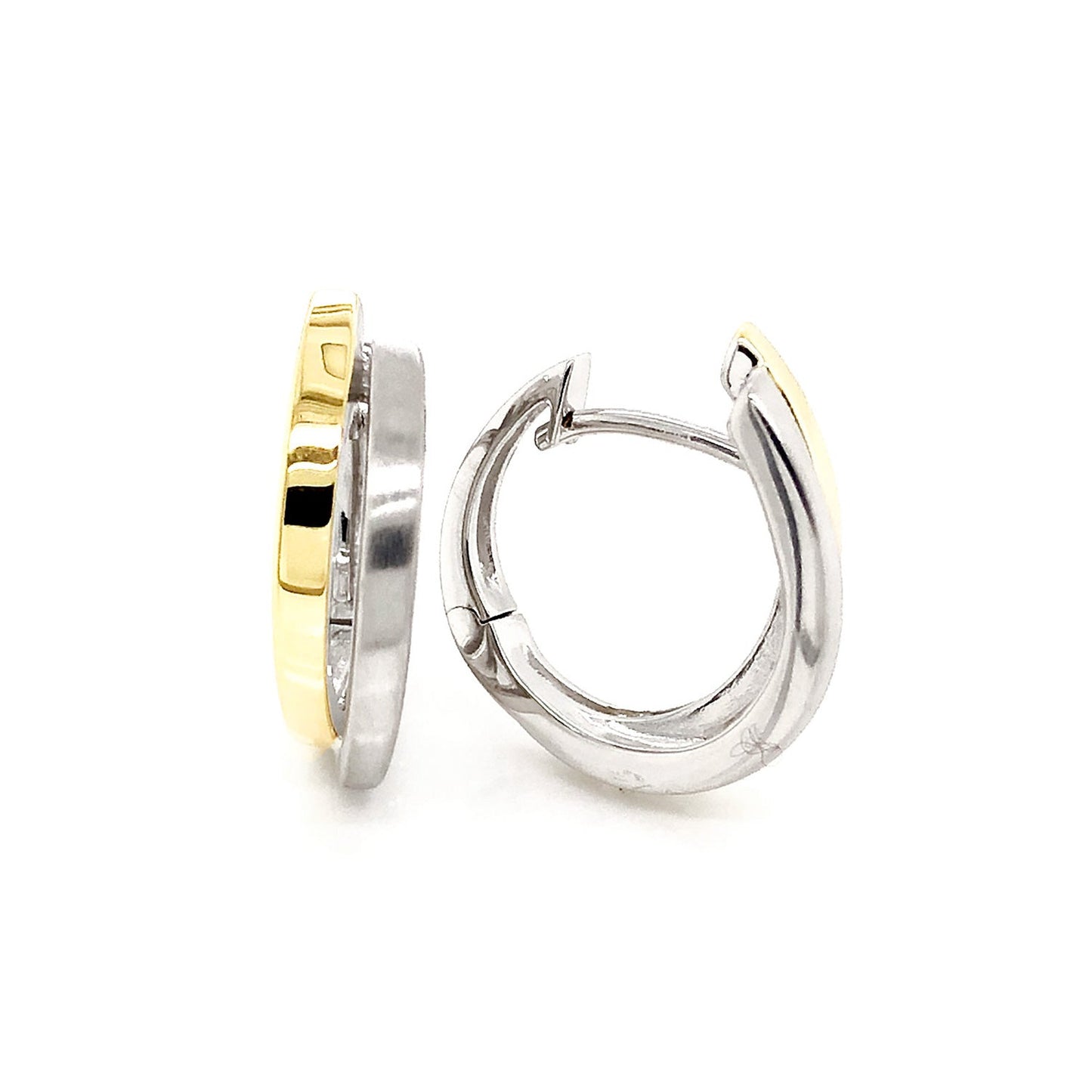ISADORA JEWELLERY Sterling Silver Yellow Gold Plated Hinged Hoop Earrings