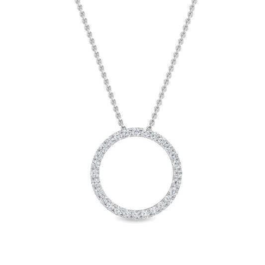 ISADORA JEWELLERY Lab Grown Diamond Cluster Pendant in 14ct White Gold with a 14ct White Gold Chain