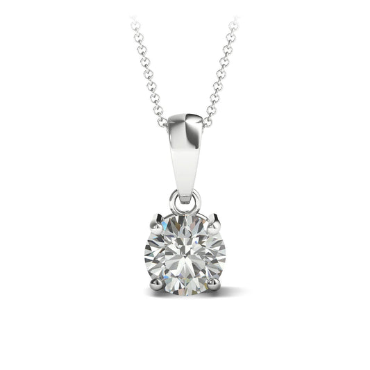 ISADORA JEWELLERY 18ct White Gold Natural Diamond Pendant (0.30ct) with 18ct Gold Chain