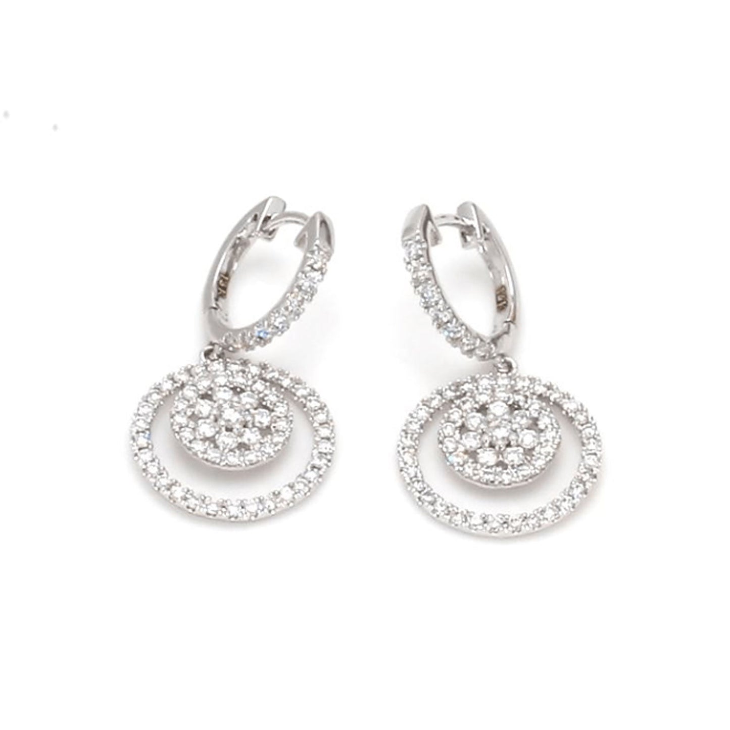 ISADORA JEWELLERY Lab Grown Diamond Drop Cluster Earrings in 14ct White Gold