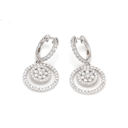 ISADORA JEWELLERY Lab Grown Diamond Drop Cluster Earrings in 14ct White Gold