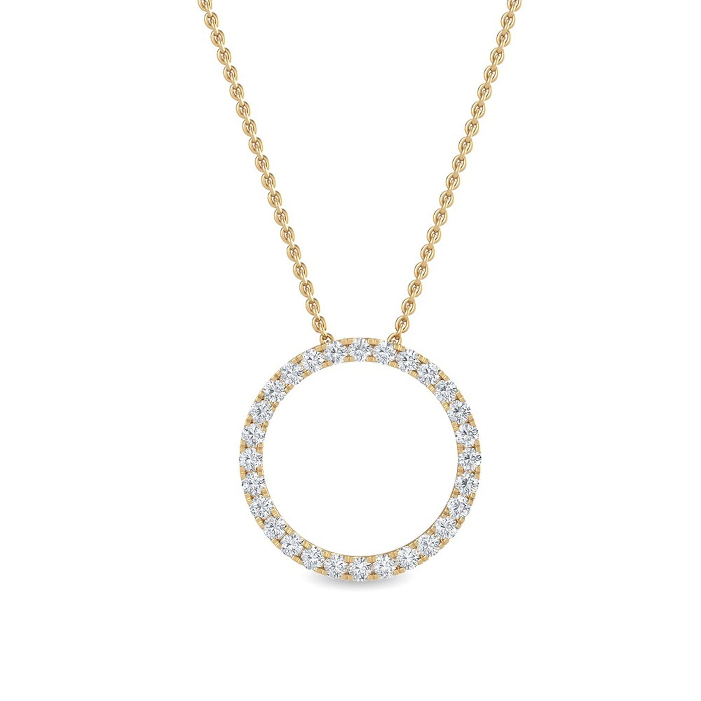 ISADORA JEWELLERY Lab Grown Diamond Cluster Pendant in 14ct Yellow Gold with a 14ct Yellow Gold Chain