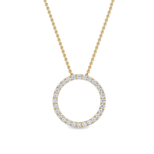 ISADORA JEWELLERY Lab Grown Diamond Cluster Pendant in 14ct Yellow Gold with a 14ct Yellow Gold Chain