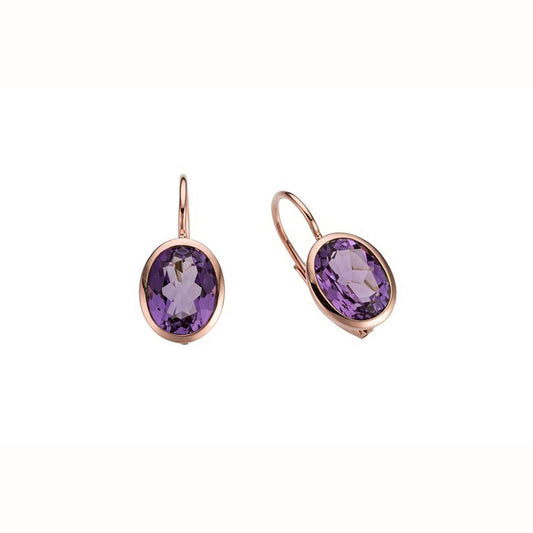 ISADORA JEWELLERY 9ct Rose Gold Amethyst Earrings