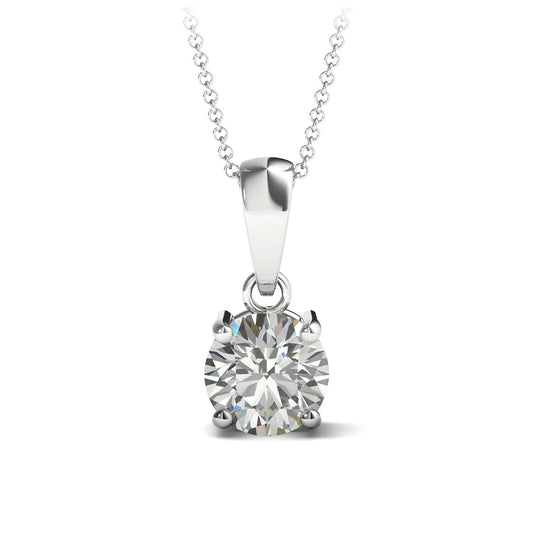 ISADORA JEWELLERY 18ct White Gold Natural Diamond Pendant (0.50ct) with 18ct Gold Chain