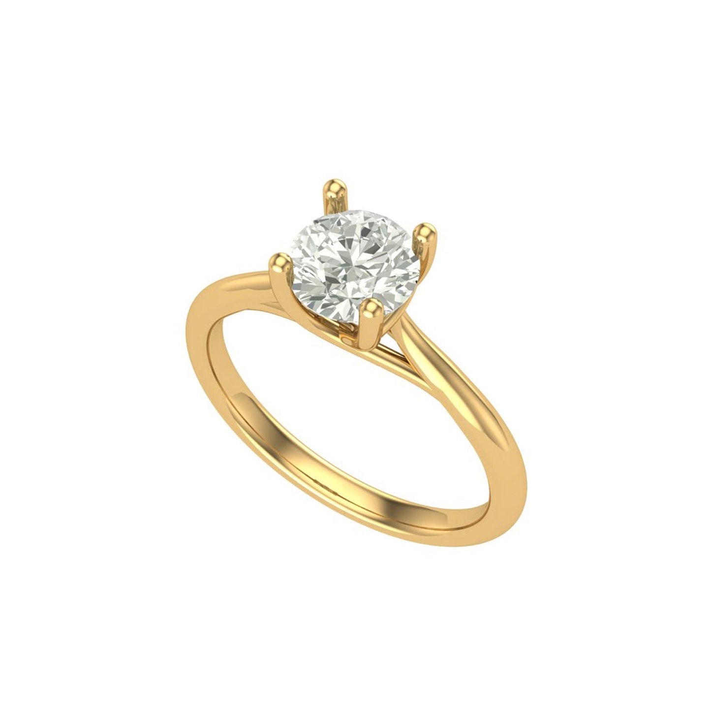 ISADORA JEWELLERY Brilliant Cut 1.00ct Lab Grown Diamond set in a stunning 14ct Yellow Gold Ring