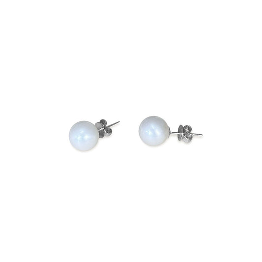 ISADORA JEWELLERY White Freshwater 7-7.5mm Pearl Stud Sterling Silver Earrings