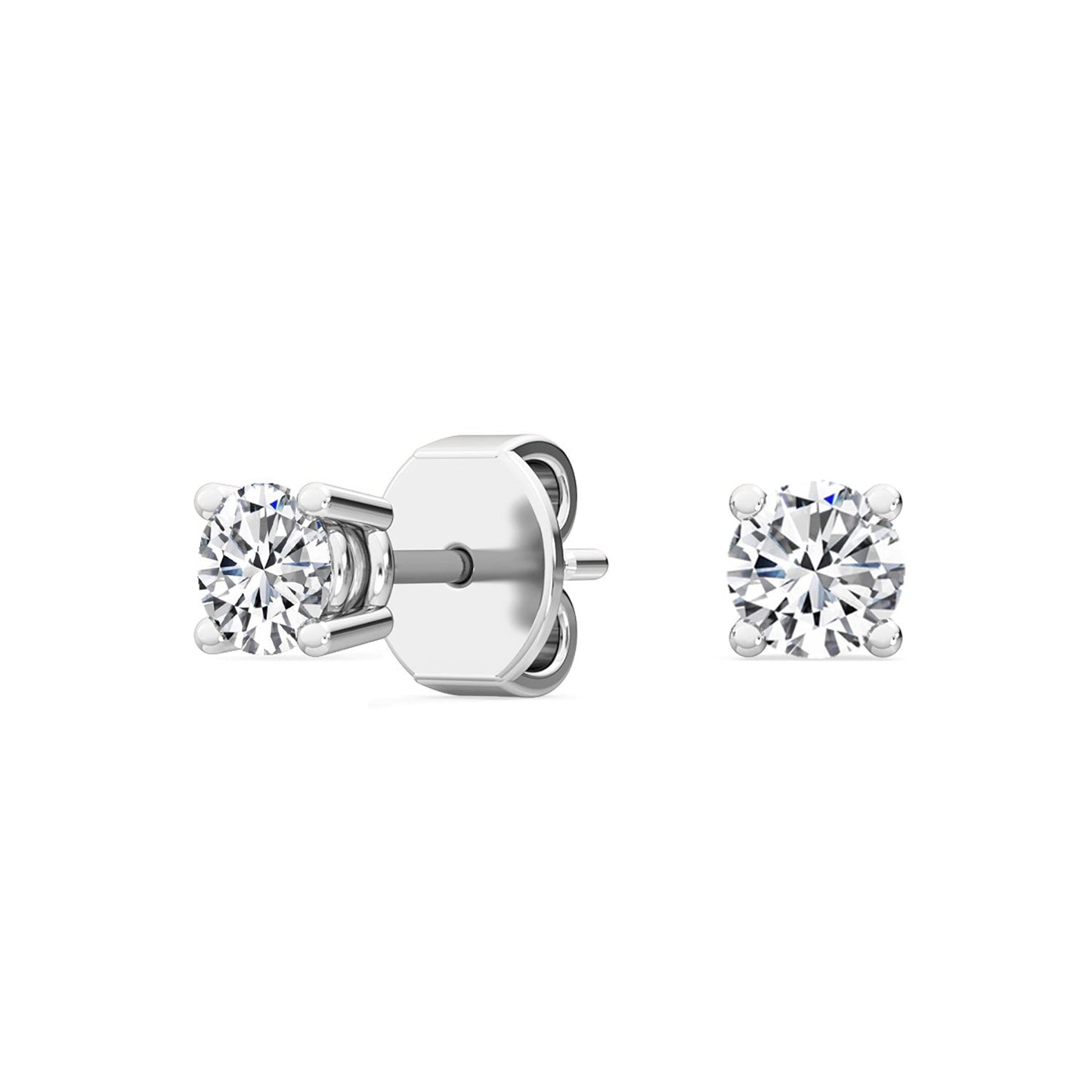ISADORA JEWELLERY Lab Grown Diamond Stud Earrings in 14ct White Gold