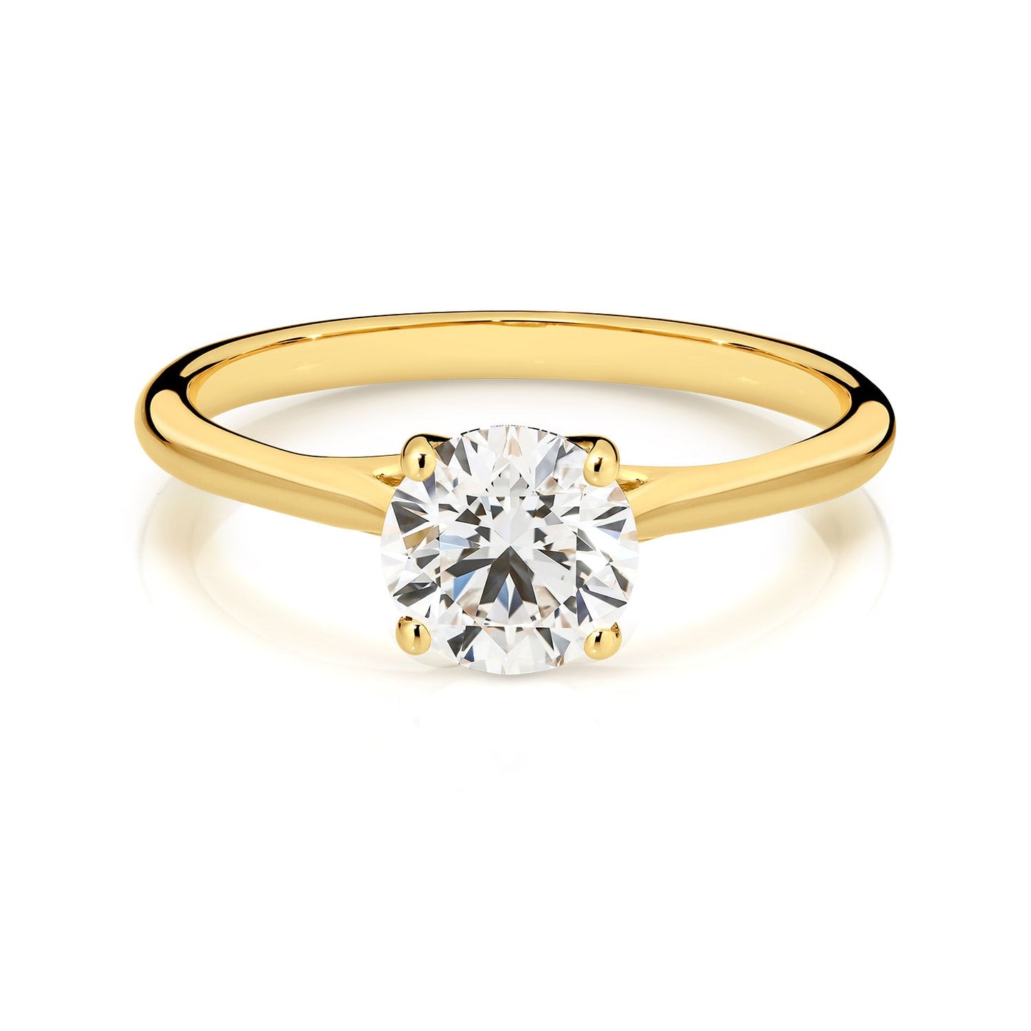 ISADORA JEWELLERY Brilliant Cut 1.00ct Lab Grown Diamond set in a stunning 14ct Yellow Gold Ring