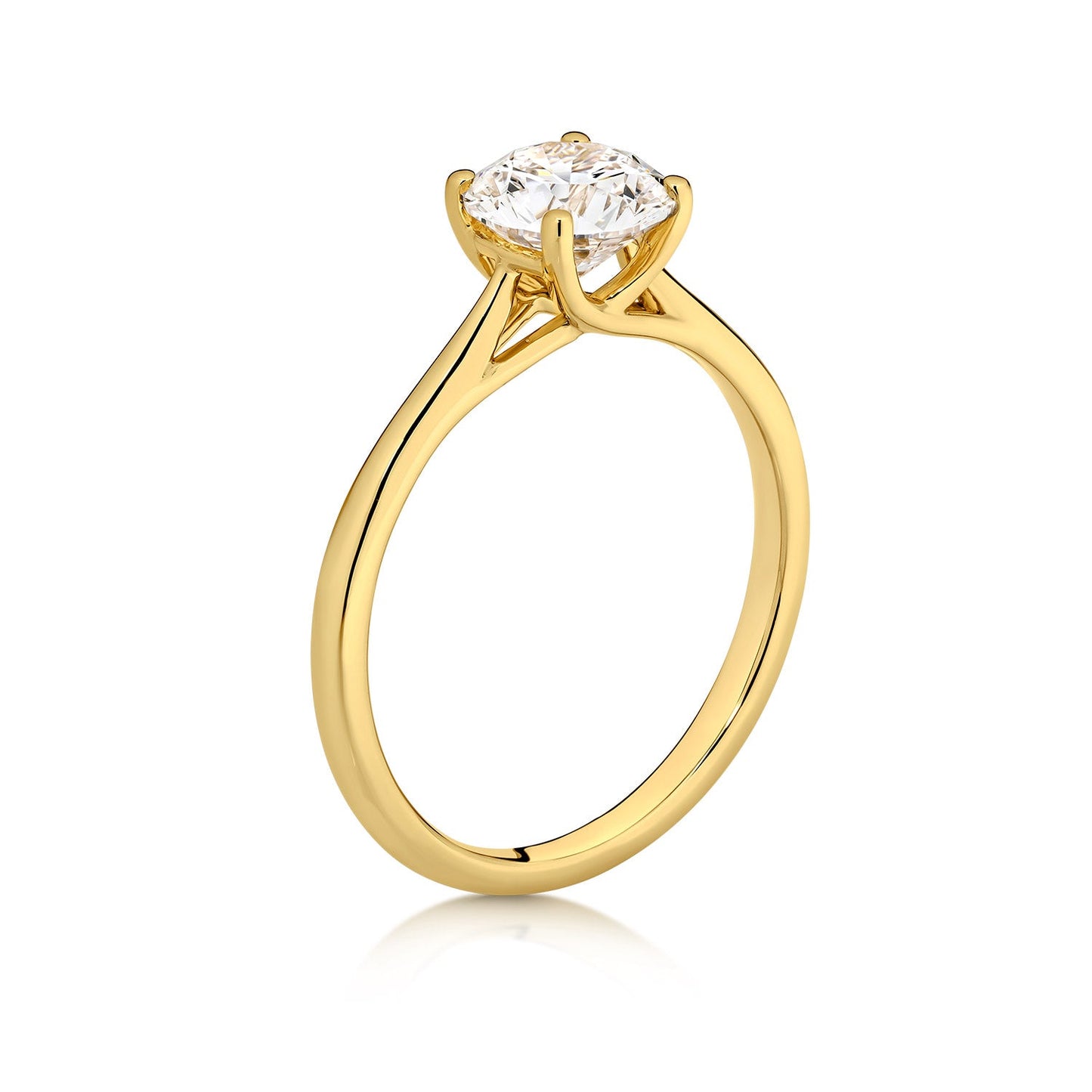 ISADORA JEWELLERY Brilliant Cut 1.00ct Lab Grown Diamond set in a stunning 14ct Yellow Gold Ring
