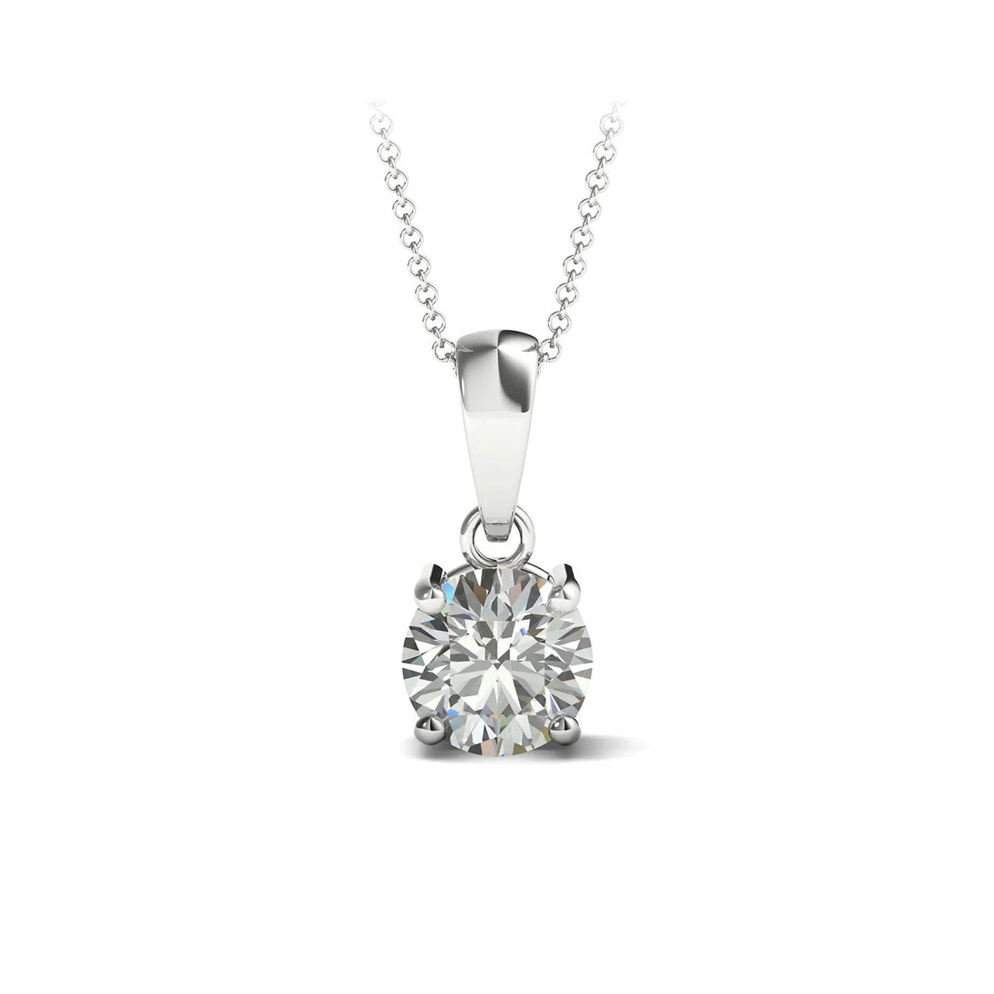 ISADORA JEWELLERY Lab-Grown Diamond Solitaire Pendant in Sterling Silver (Total Diamond Weight 0.20ct)