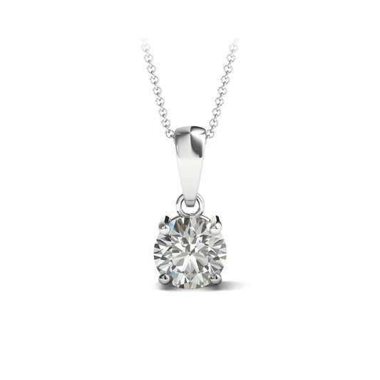 ISADORA JEWELLERY Lab-Grown Diamond Solitaire Pendant in Sterling Silver (Total Diamond Weight 0.20ct)
